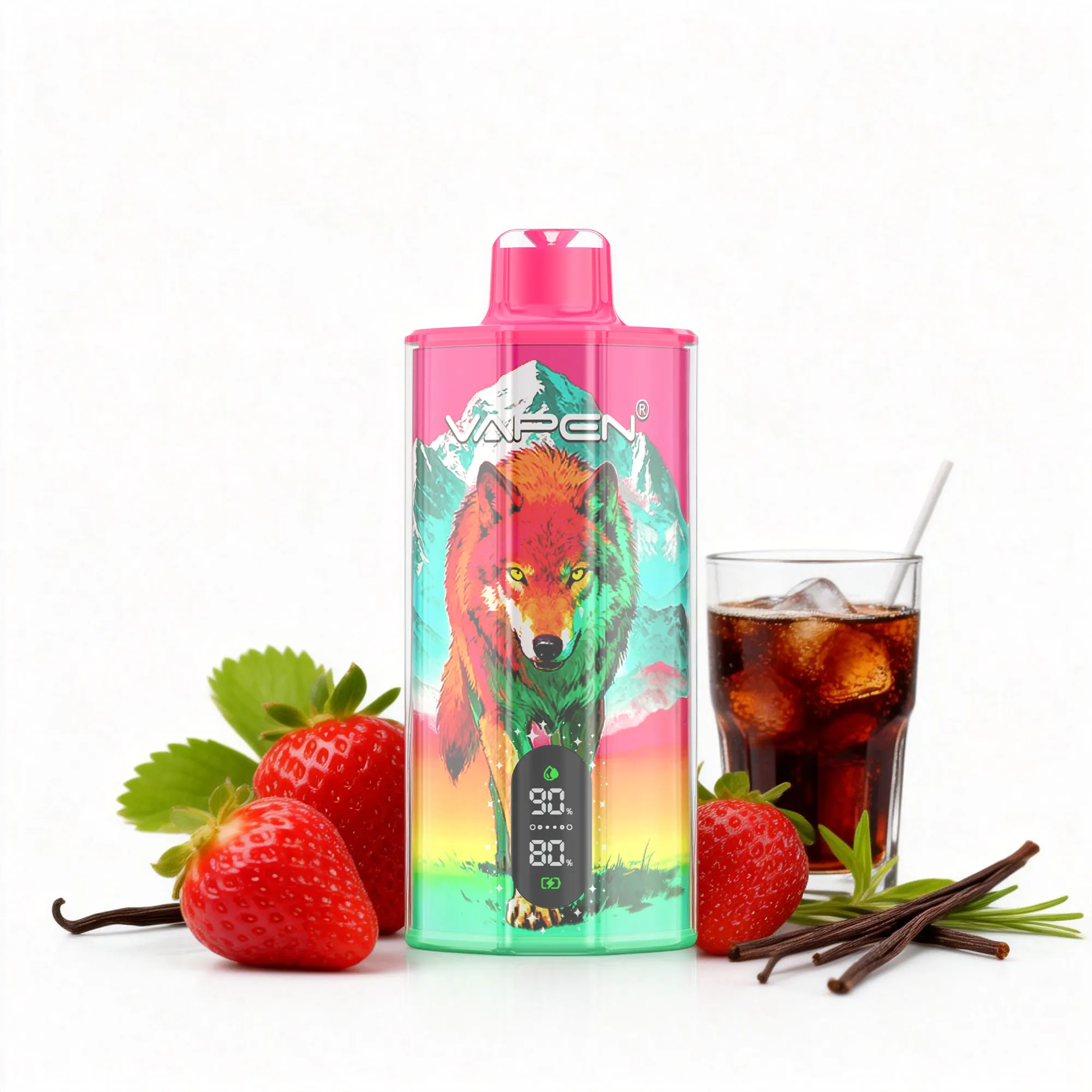 vapen-aura-strawberry-vanilla-cola-fruit VAPEN AURA 100K - Truskawka Wanilia Cola - obrazek 1